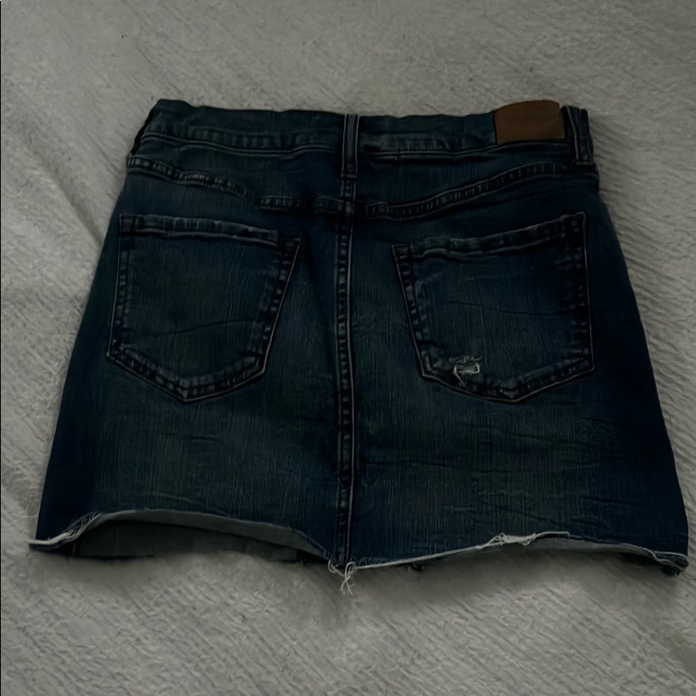 Aeropostale Distressed Denim Skirt - Blue